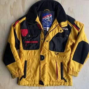 Vintage 80s Spyder Ski Jacket Mens Medium Yellow Moe Spyder Tommy Moe Thinsulate
